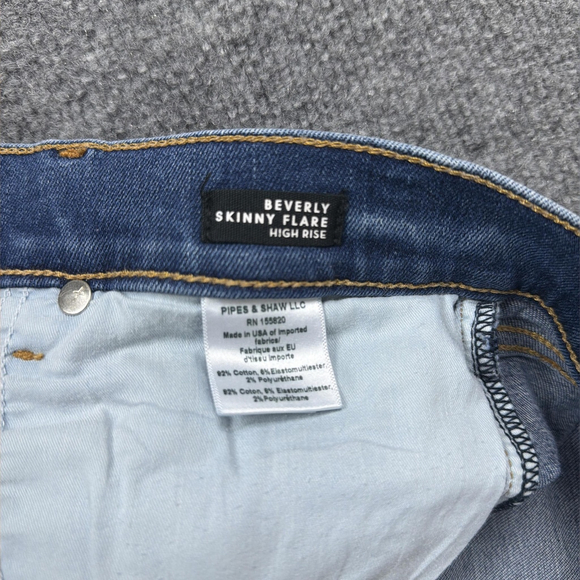 Veronica Beard Jeans Womens 30 Blue Beverly Skinny Flare High Rise Stretch - Picture 5 of 11